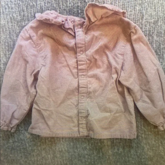 Pink Ruffled Kids Blouse - Picture 2 of 3